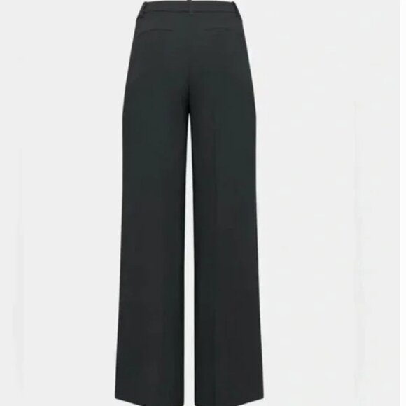 Aritzia Wilfred The Effortless Pant Wide Leg High Waist Crepette in Black Size 6 - Picture 3 of 9